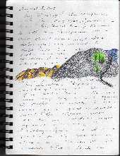 Sketchbook Impression of the Painted Dunes,
Mt. Lassen Volcanic NP,
Northern California